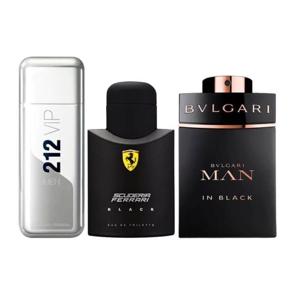 Set mit 3 Herrendüften – 212 VIP, Ferrari Black og Bvlgari In Black