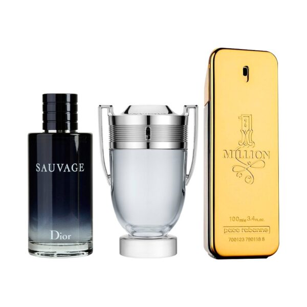 Set mit 3 Herrendüften – Sauvage Dior, Invictus, One Million