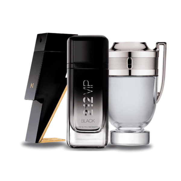 Combo van 3 geuren - Bad Boy af Carolina Herrera, 212 VIP Black af Carolina Herrera og Invictus af Paco Rabanne